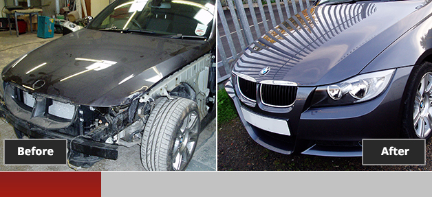 BMW before and after repair