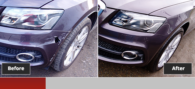 Audi Quattro Q5 before and after repair