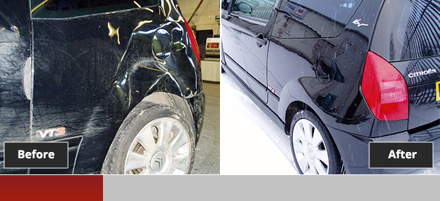 Citroen C2 before and after repair
