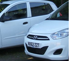 White Hyundai Courtesy Cars