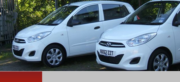 White Hyundai courtesy cars